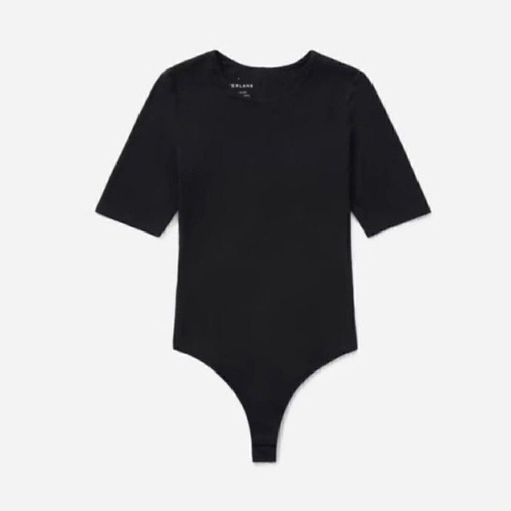 NWT Everlane‎ The Short-Sleeve Crew Neck Bodysuit Black Small